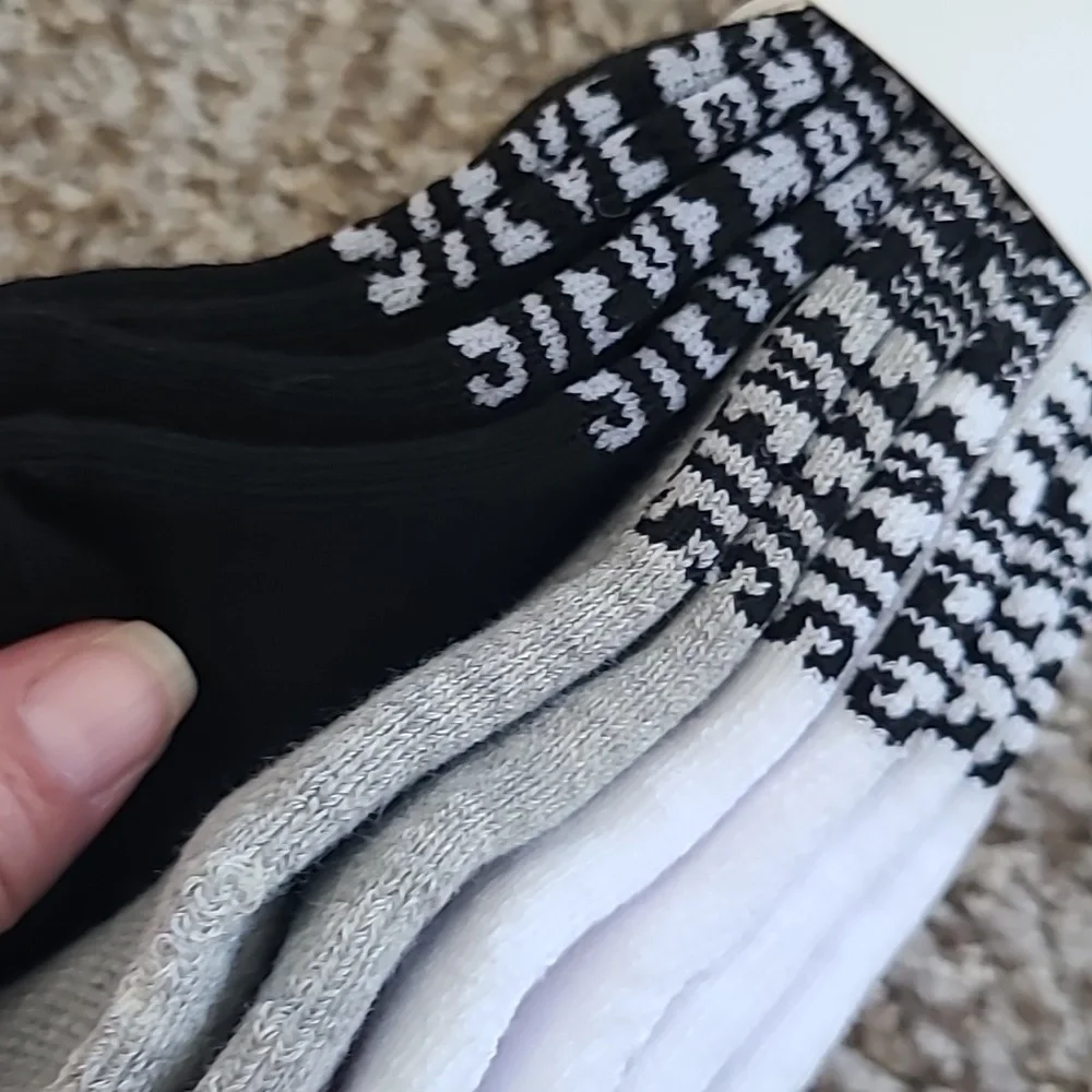 Steve Madden White and Black Low Cut Socks